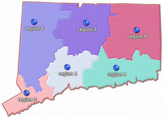 Map of Connecticut